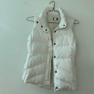 Jcrew white puffer vest for winter new